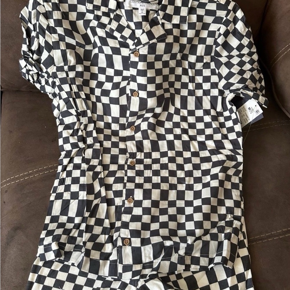 Checkered Black and White 2 piece set